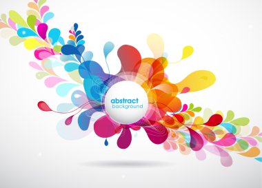 abstract colored background with circles. clipart