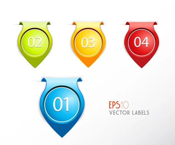 Set of badges with numbering. — Stock Vector