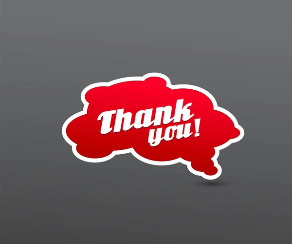 Red board with thank you sign. — Stock Vector