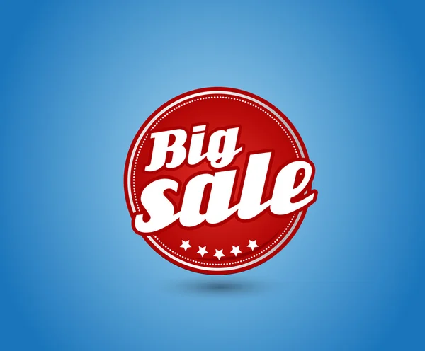 Red board with big sale sign. — Stock Vector