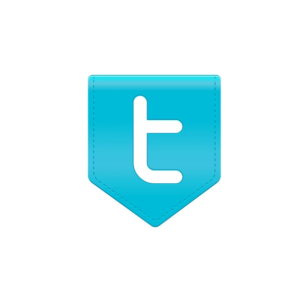 Moderne lint twitter-pictogram — Stockvector