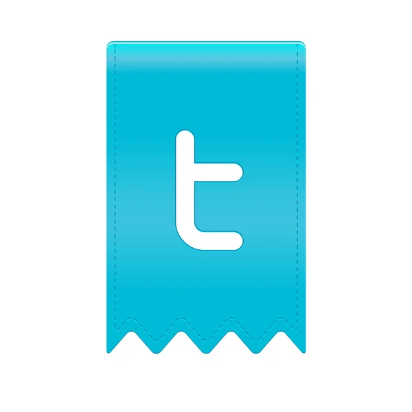 Modernes Bändchen-Twitter-Symbol — Stockvektor