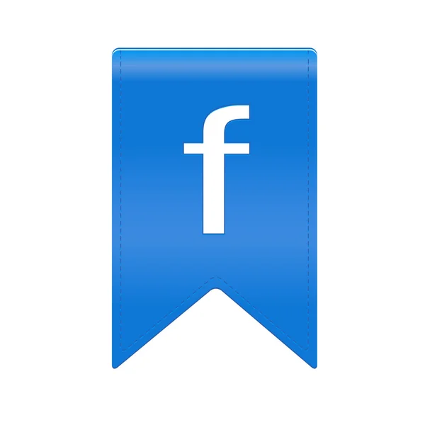 Nowoczesne wstążka facebook ikona — Wektor stockowy