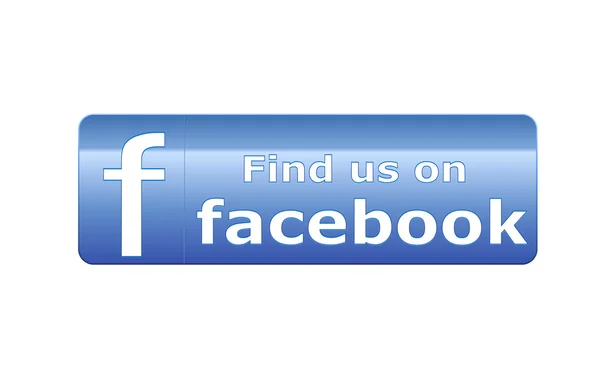 Найти нас на Facebook Кнопка — стоковый вектор