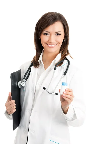 Doctor with medical drug, isolated Royalty Free Stock Images