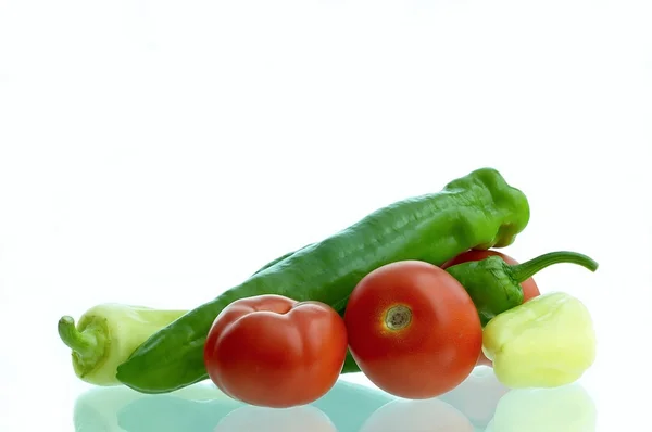 Tomate e Pimenta — Fotografia de Stock
