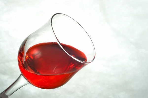 Glas med röd — Stockfoto