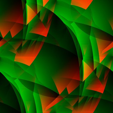 Green-fiery abstract. clipart