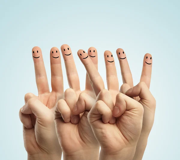 Finger smileys — Stock Photo, Image
