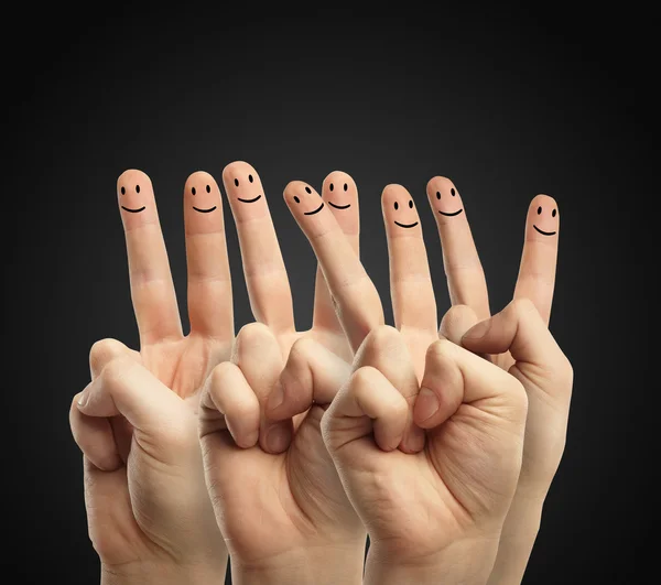 Sonrisas de dedo — Foto de Stock