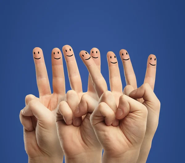 Finger smileys — Stock Photo, Image