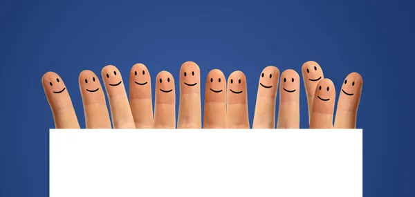 Mutlu grup parmak — Stok fotoğraf