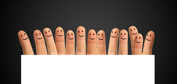 Dedos grupo feliz — Fotografia de Stock