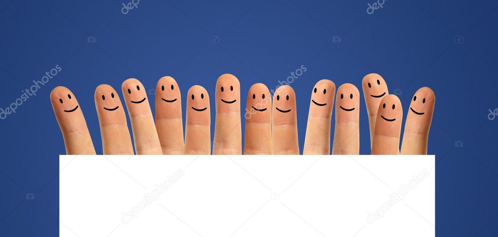 Happy group fingers