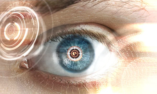 Interface dos olhos de digitalização — Fotografia de Stock