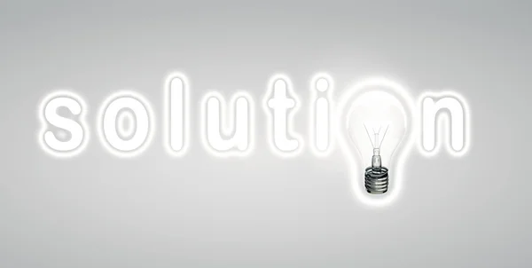 Light bulb, concept solution — Stock Photo, Image