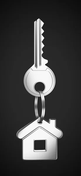 Hus nyckelring — Stockfoto