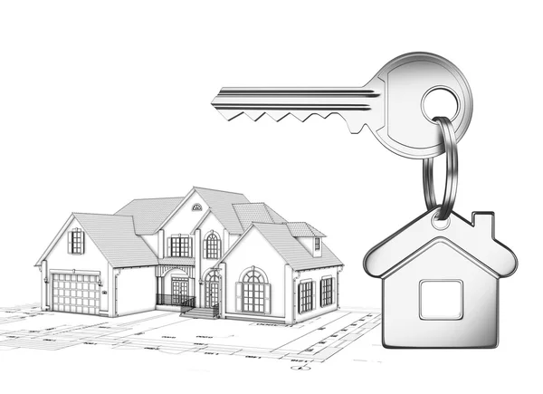 Dom i klucze — Zdjęcie stockowe