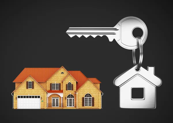 Ключі і будинок — стокове фото