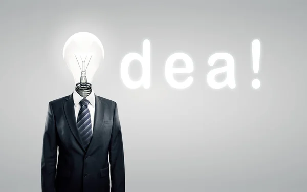 Lampa huvud, koncept idé — Stockfoto