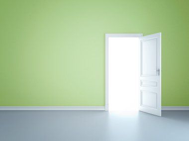 Opened door clipart