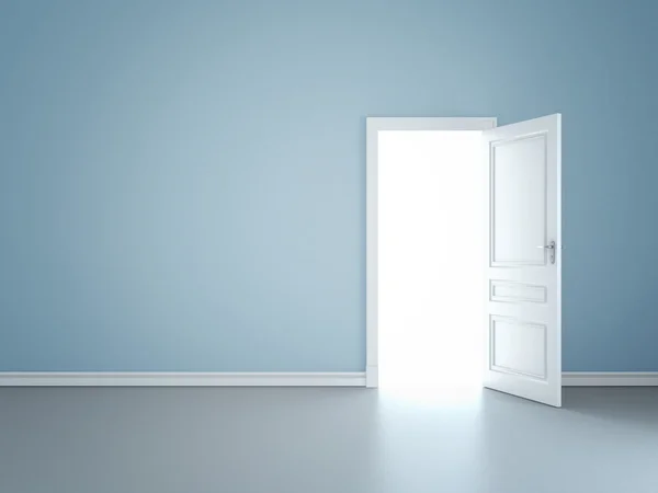 Duvar ve açılan kapı — Stok fotoğraf