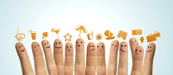Sorrisos do dedo — Fotografia de Stock