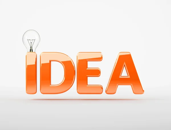Lampe und Idee — Stockfoto