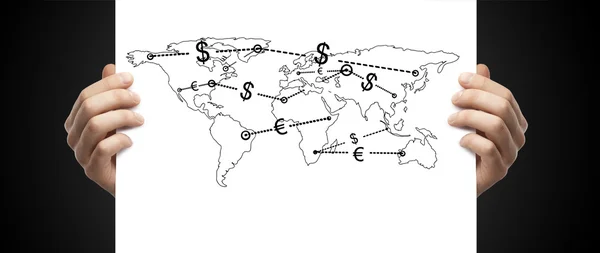 Map cash flows — Stock Photo, Image