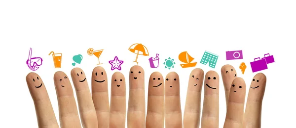 Finger, travel symbol — Stock Photo, Image
