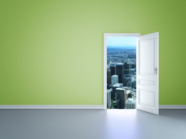 Door in city clipart