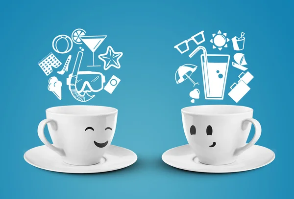 Két mosoly csésze — Stock Fotó