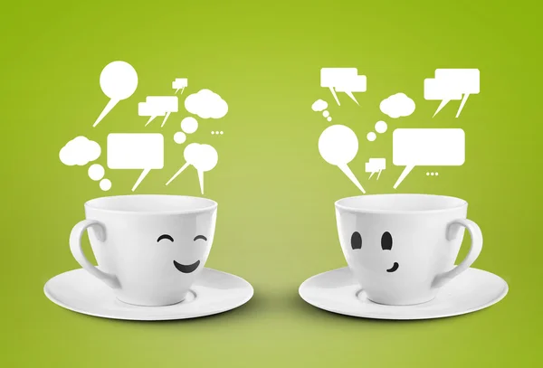 Két csésze kommunikálni — Stock Fotó
