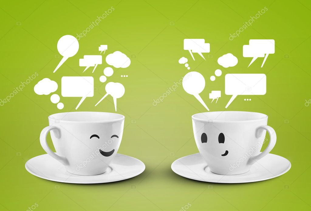 Two cups communicate