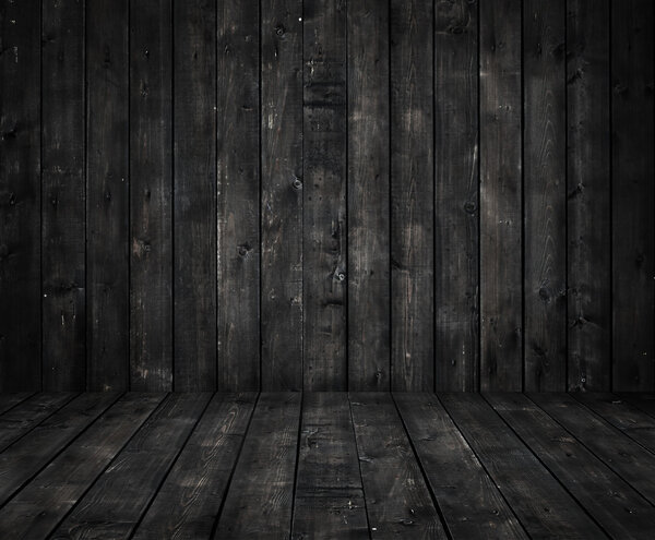 Black wooden room