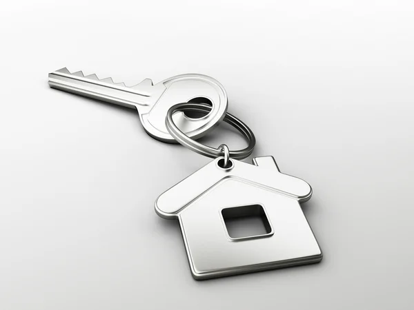 Nyckel och nyckelring — Stockfoto