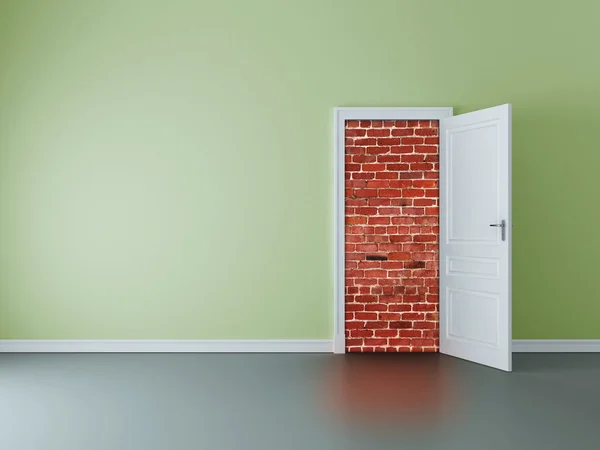 Tür an Wand — Stockfoto