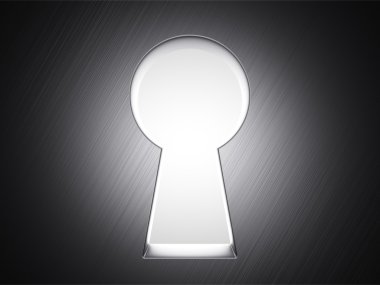 White keyhole clipart