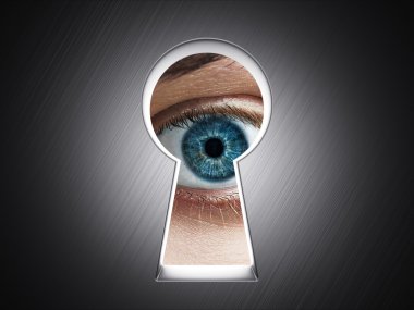 Eye and keyhole clipart