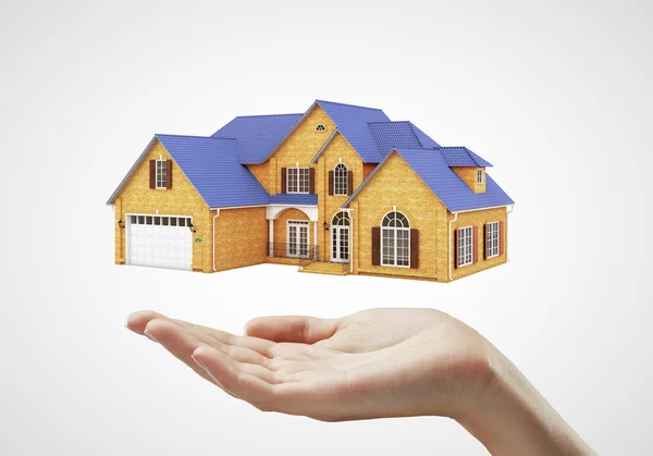 Hand and house — Stock Photo, Image