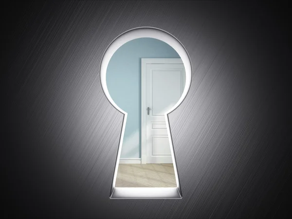 Room in keyhole — Stock Photo, Image