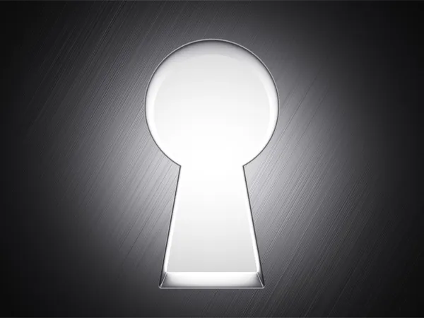 White keyhole — Stock Photo, Image