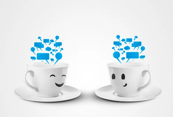 Cups communiceren — Stockfoto