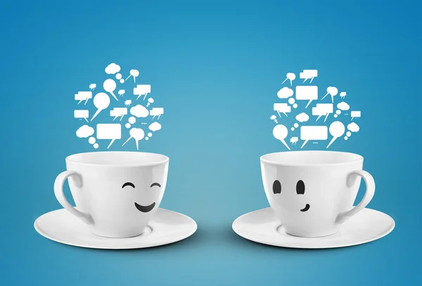 Two happy cup — Stock Photo, Image