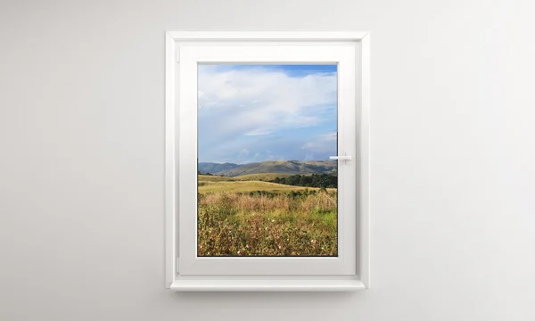 Window in field — 스톡 사진
