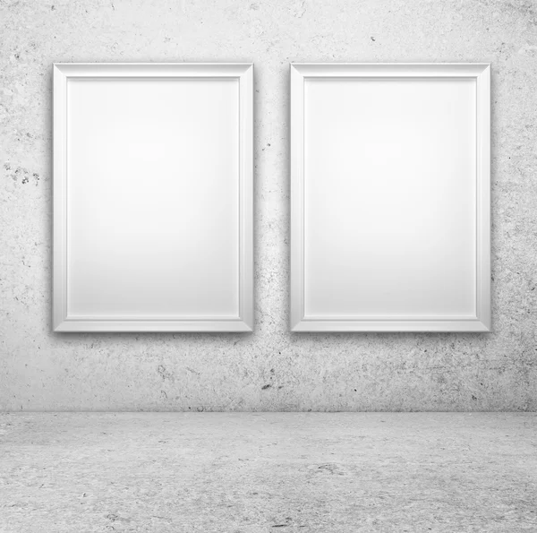 Dos marcos en blanco — Foto de Stock