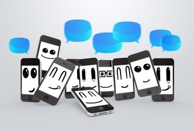 Phones smileys clipart