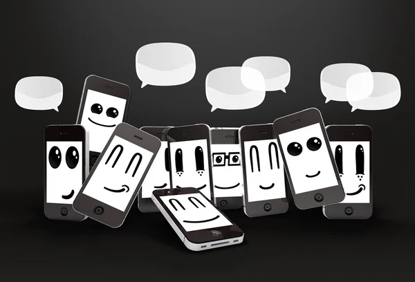 Emoticonos de teléfono móvil — Foto de Stock
