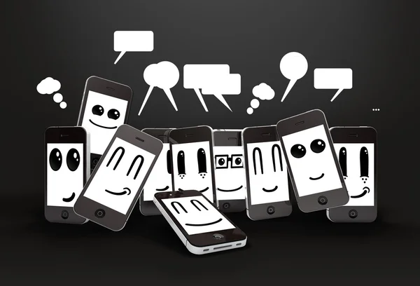 Teléfonos emoticonos — Foto de Stock