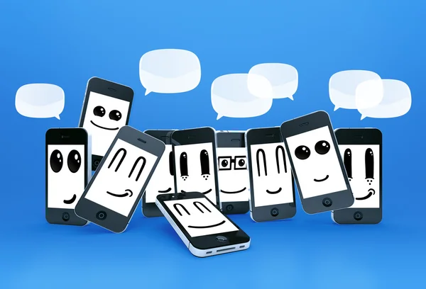 Teléfonos emoticonos —  Fotos de Stock